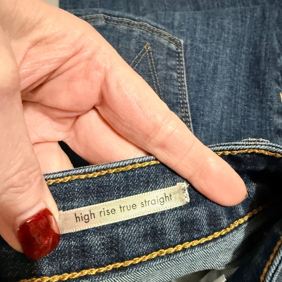 Women’s Wrangler High Rise Straight Leg Jeans Size 14 34 Inch Inseam - Picture 3 of 4